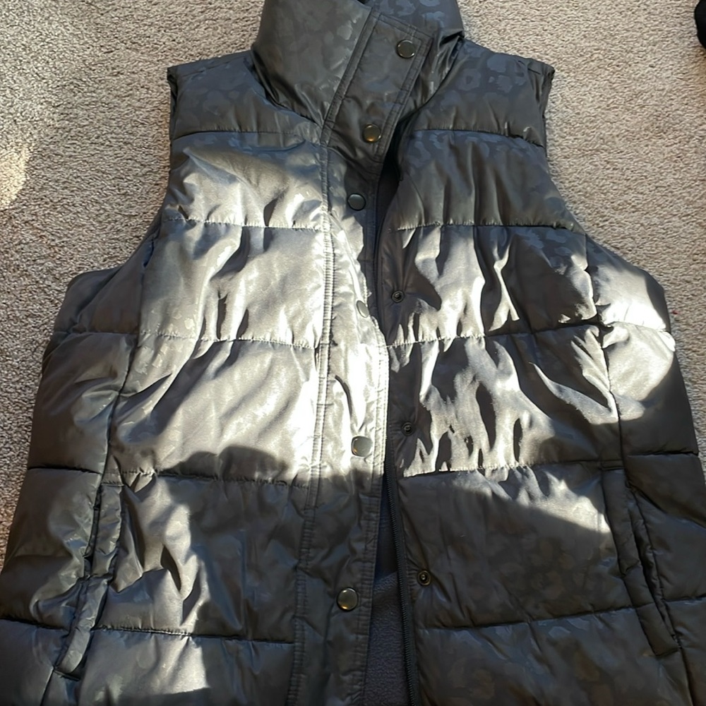 Grey fleece vest
